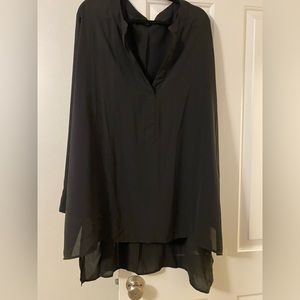 Eloquii black tunic top size 28